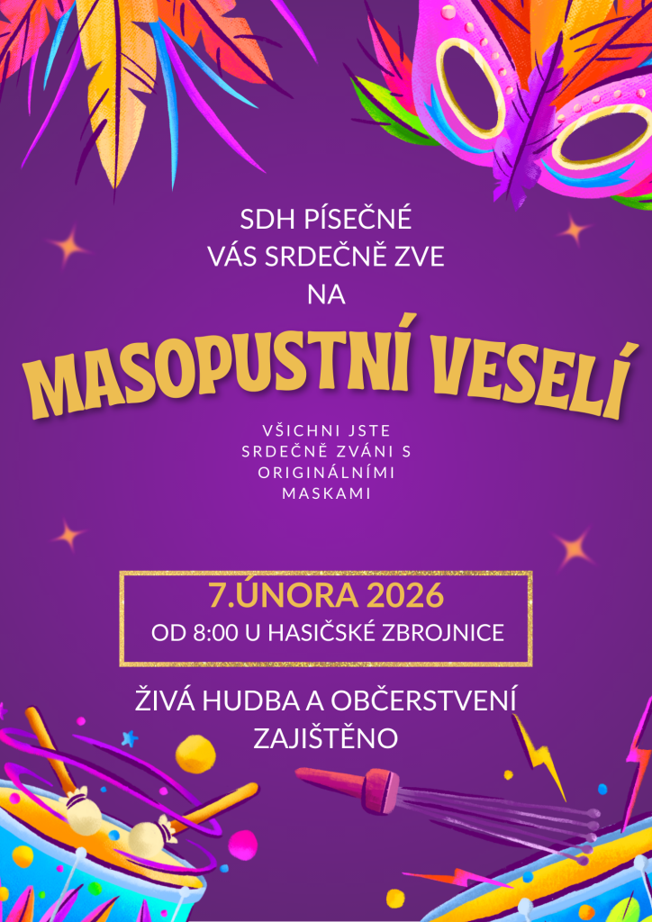 Masopustní veselí v&nbsp;Písečné 2026